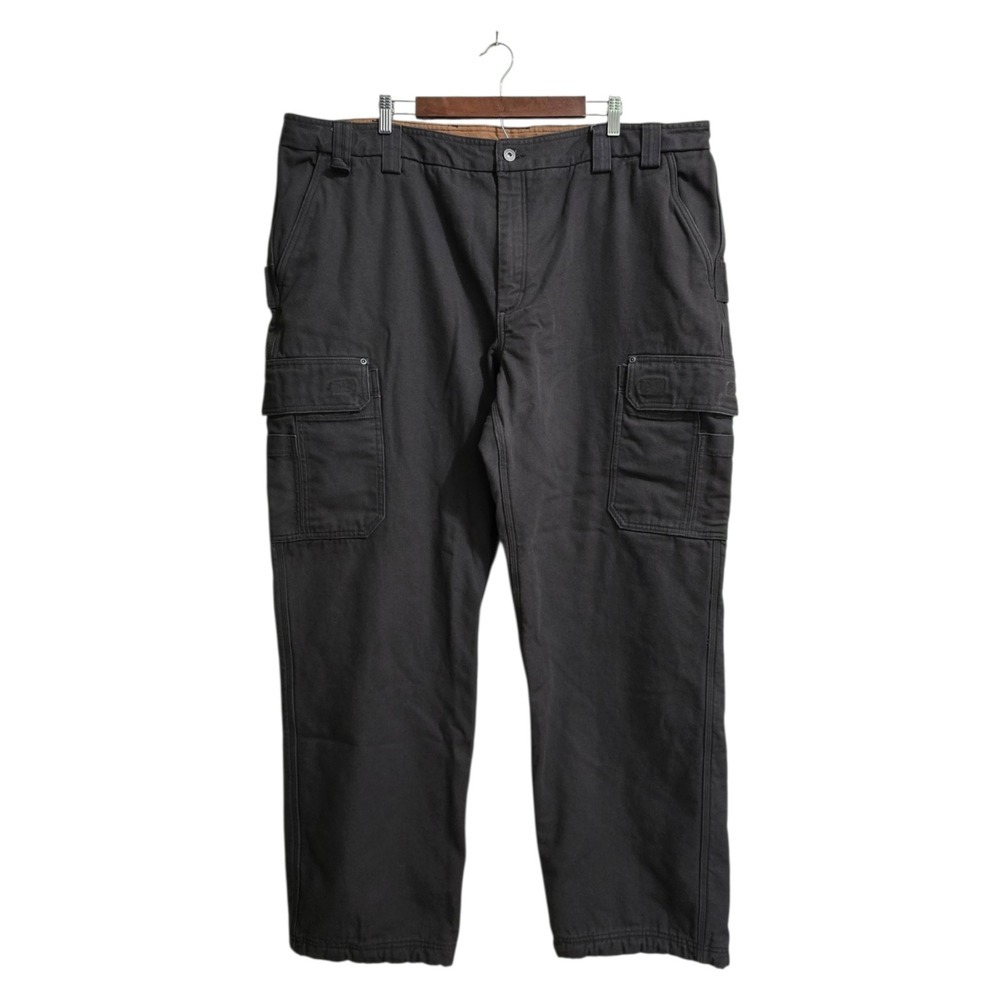 Duluth Trading Fire Hose Fleece-Lined Relaxed Fit Pants In Magnet Sz 46x34